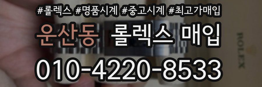 운산동 롤렉스 매입
