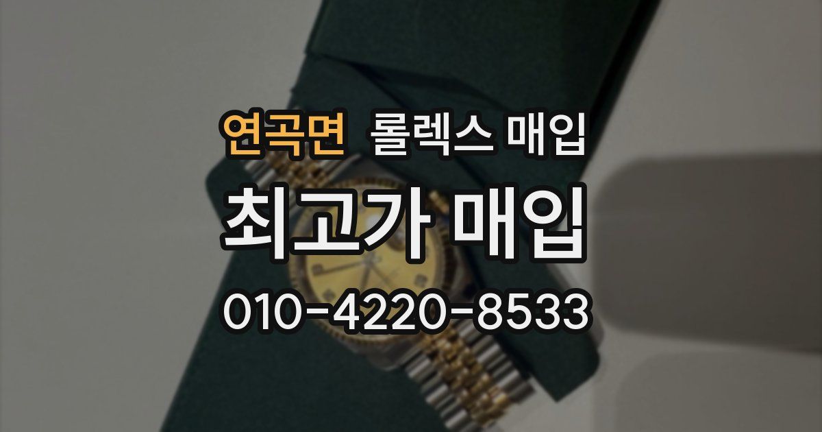연곡면 롤렉스 매입