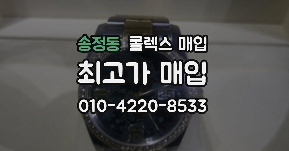 송정동 롤렉스 매입