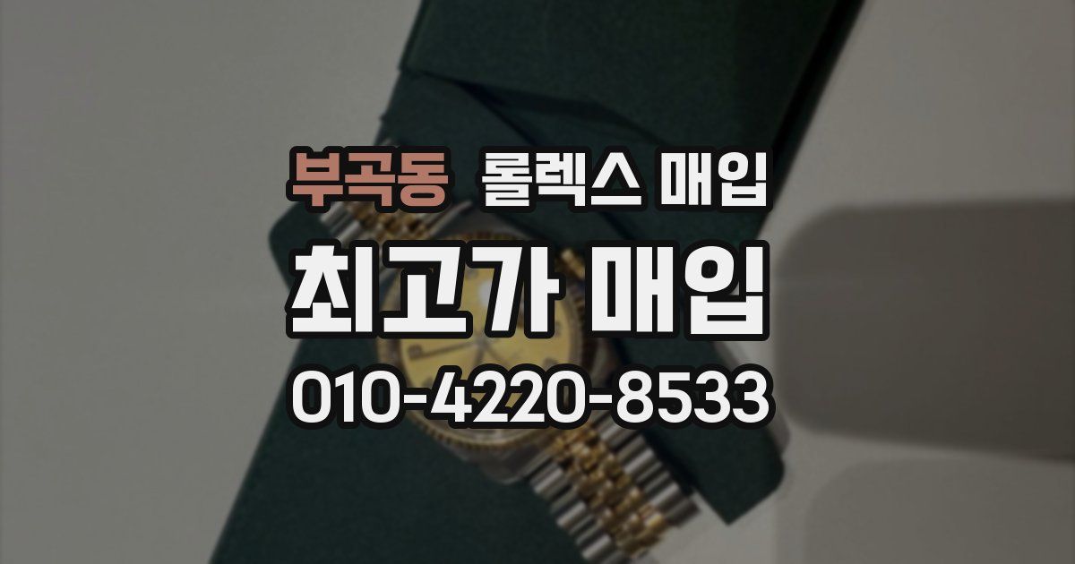 부곡동 롤렉스 매입