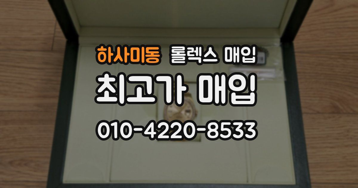 하사미동 롤렉스 매입