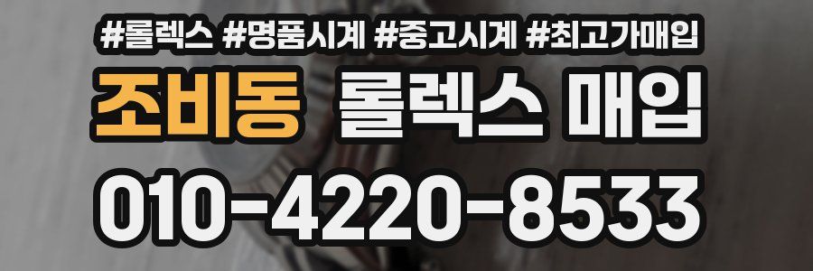 조비동 롤렉스 매입