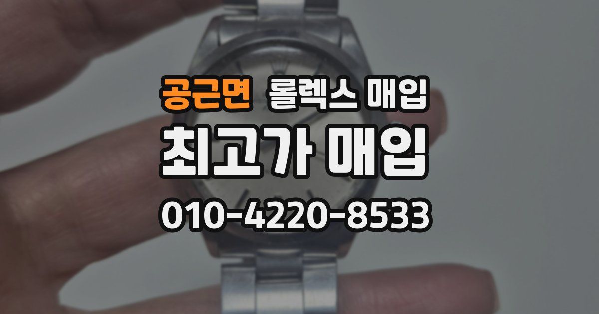 공근면 롤렉스 매입