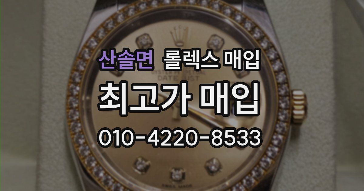 산솔면 롤렉스 매입