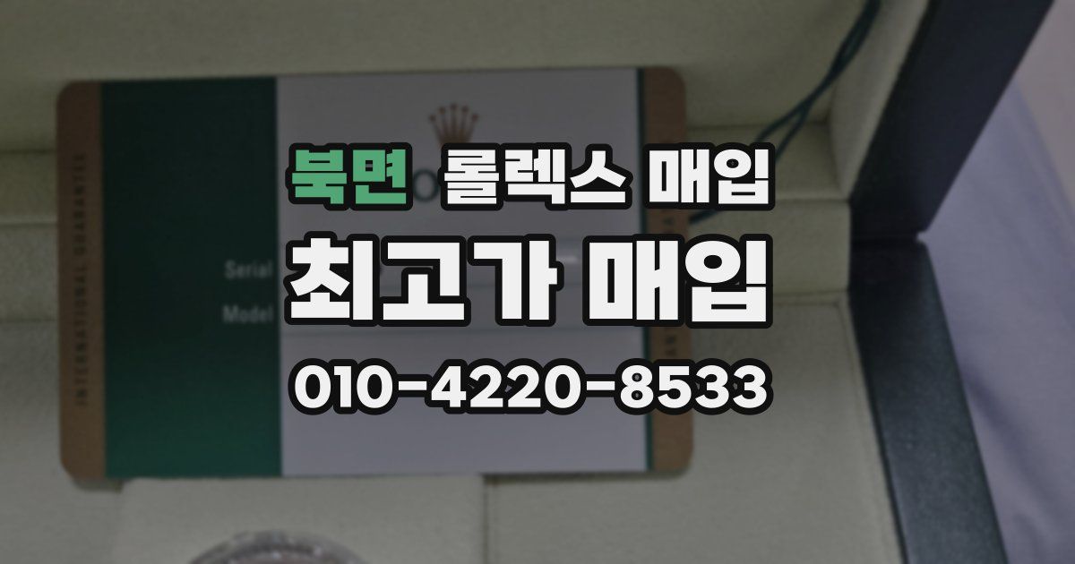 북면 롤렉스 매입