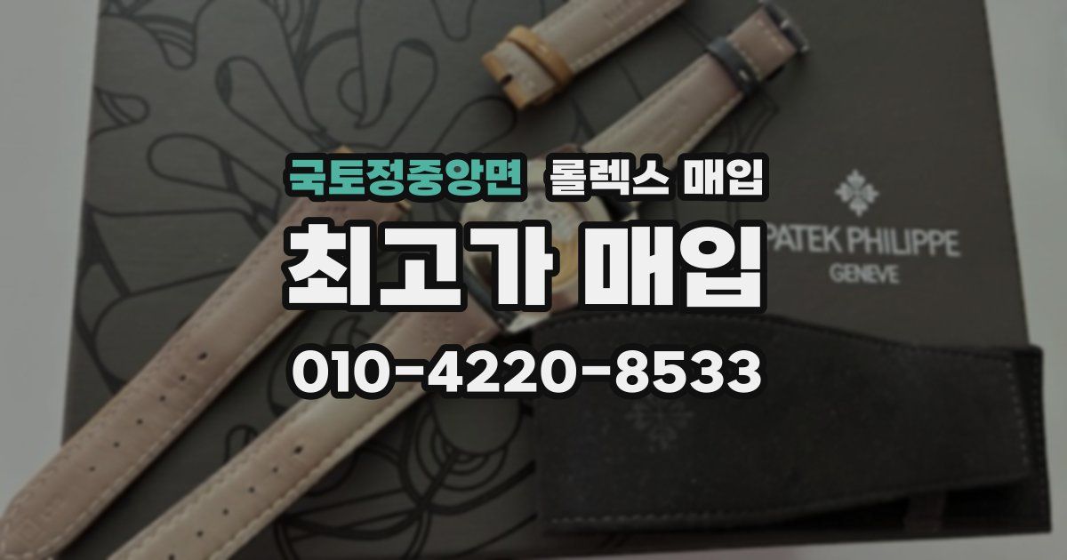 국토정중앙면 롤렉스 매입