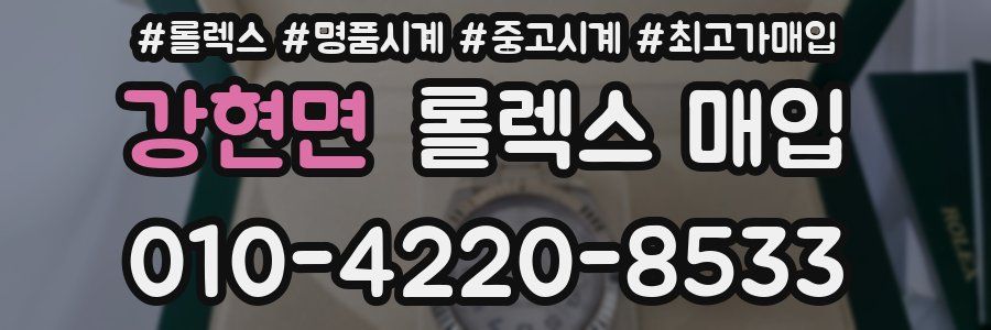 강현면 롤렉스 매입