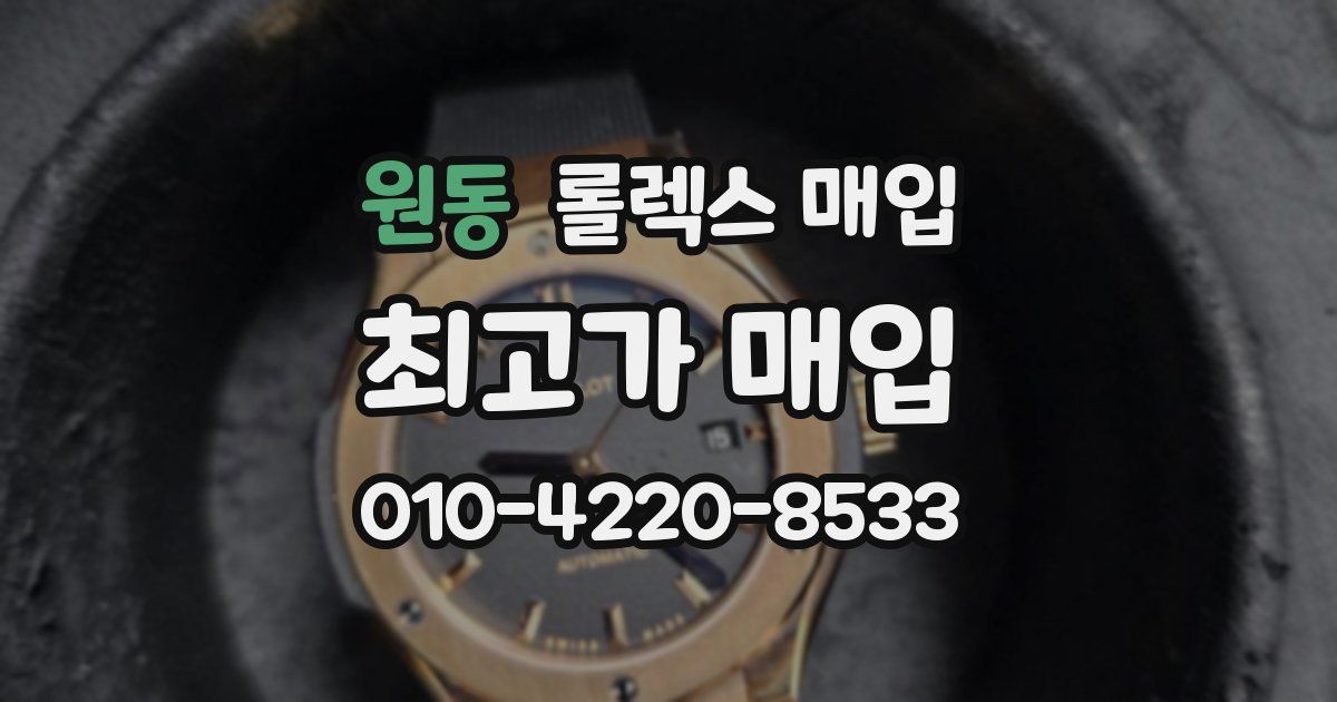 원동 롤렉스 매입