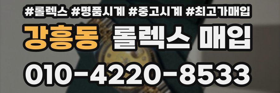강흥동 롤렉스 매입