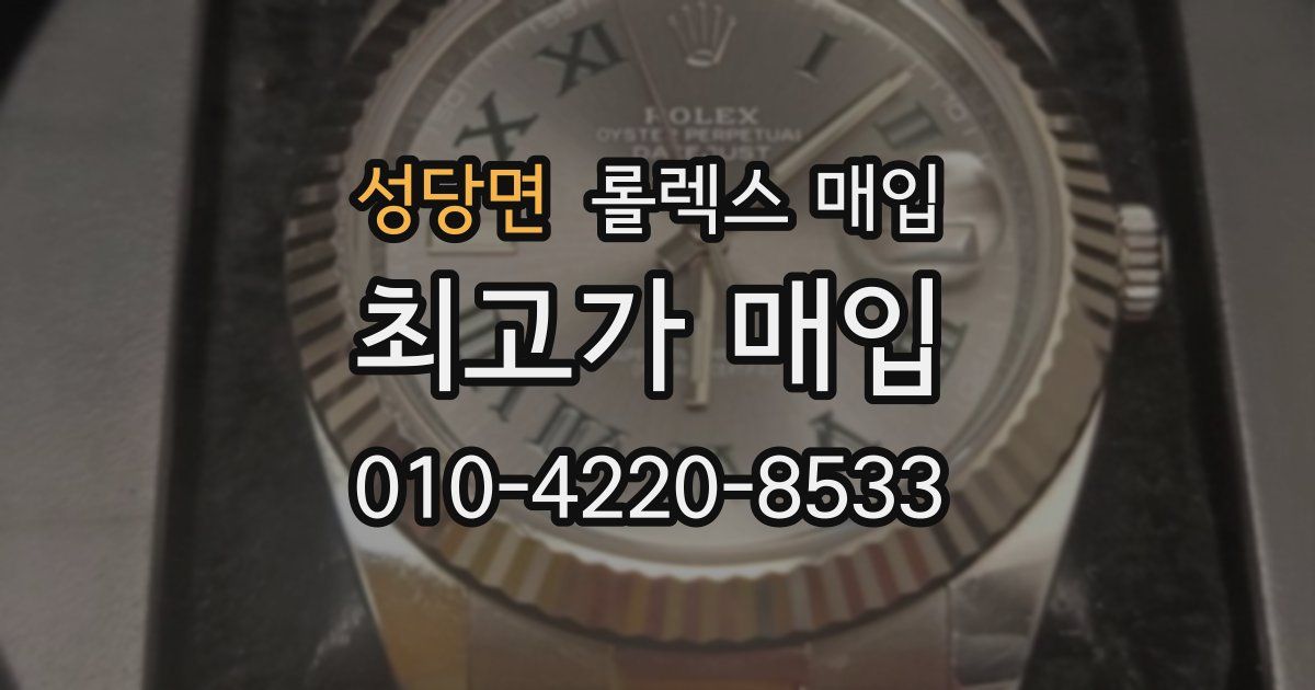 성당면 롤렉스 매입