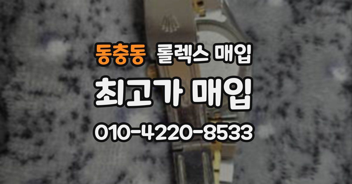 동충동 롤렉스 매입