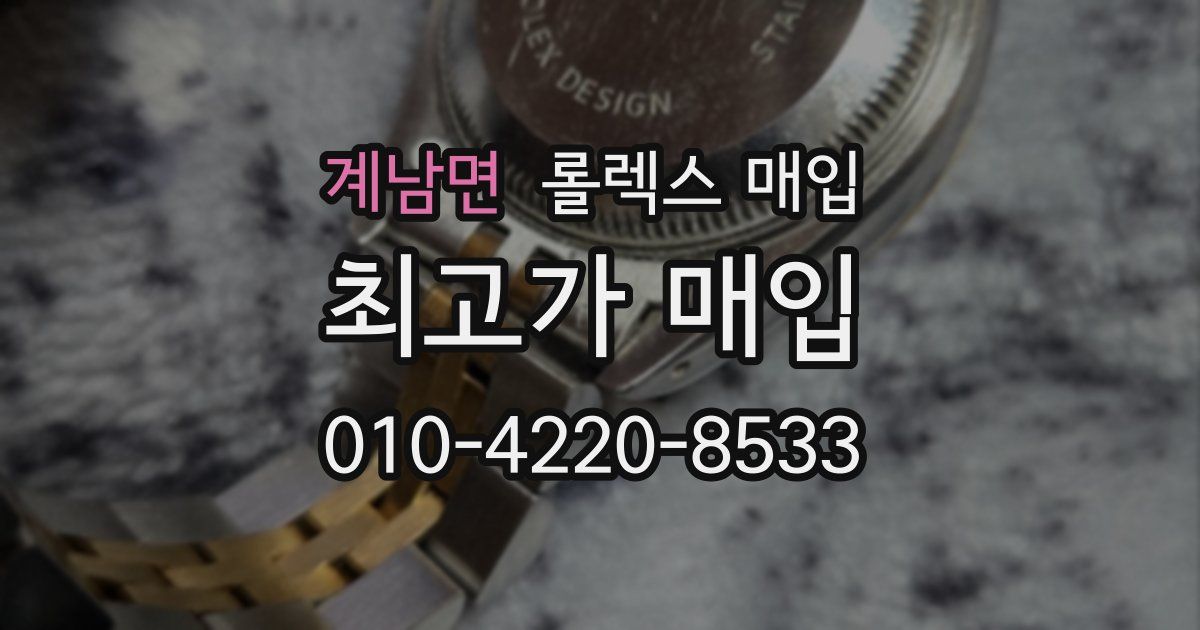 계남면 롤렉스 매입