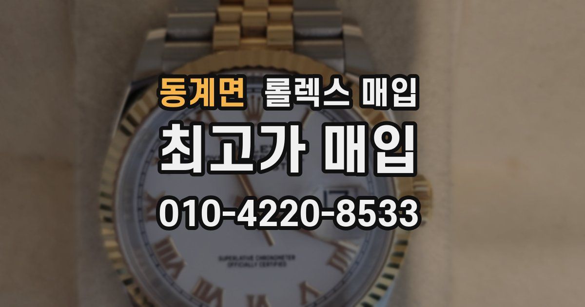 동계면 롤렉스 매입