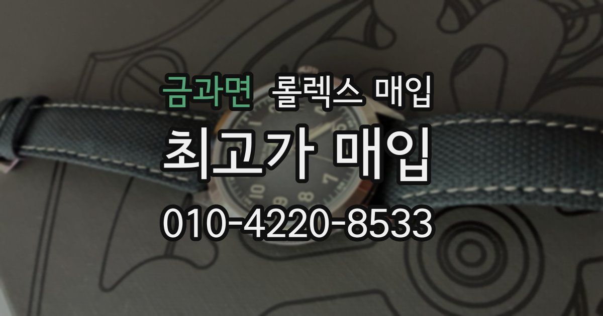 금과면 롤렉스 매입