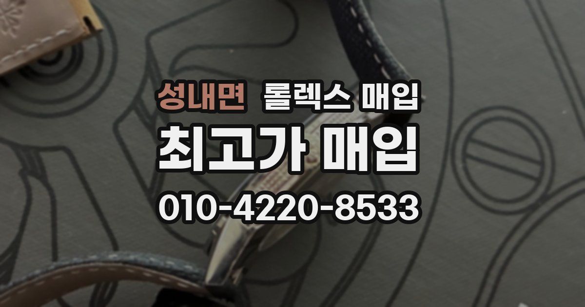 성내면 롤렉스 매입