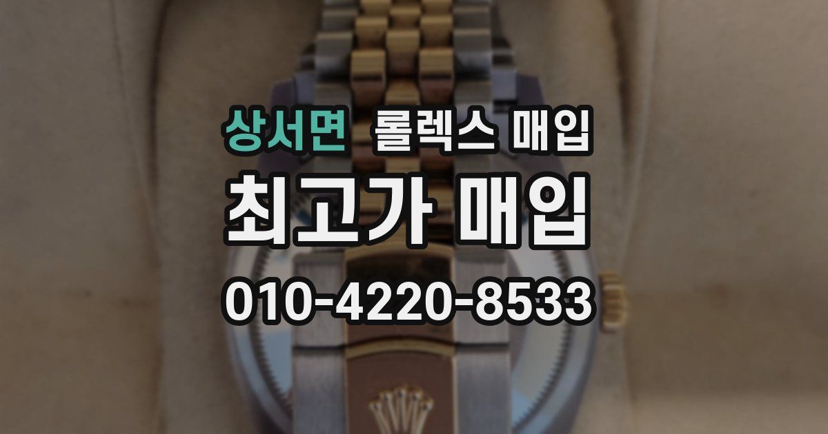 상서면 롤렉스 매입