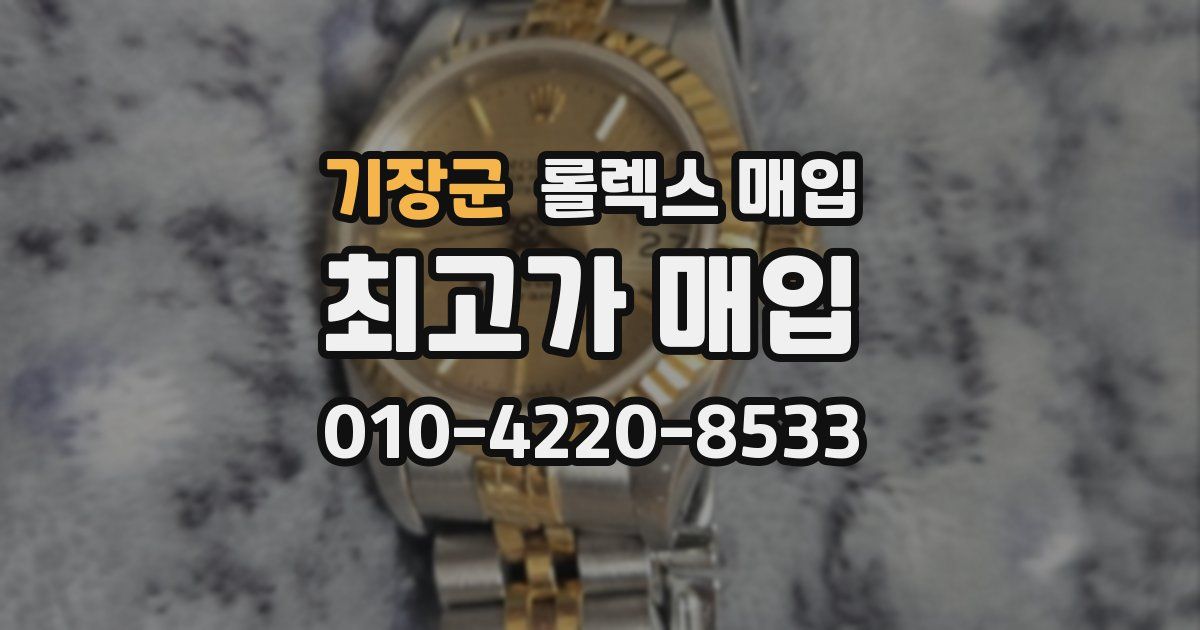 기장군 롤렉스 매입