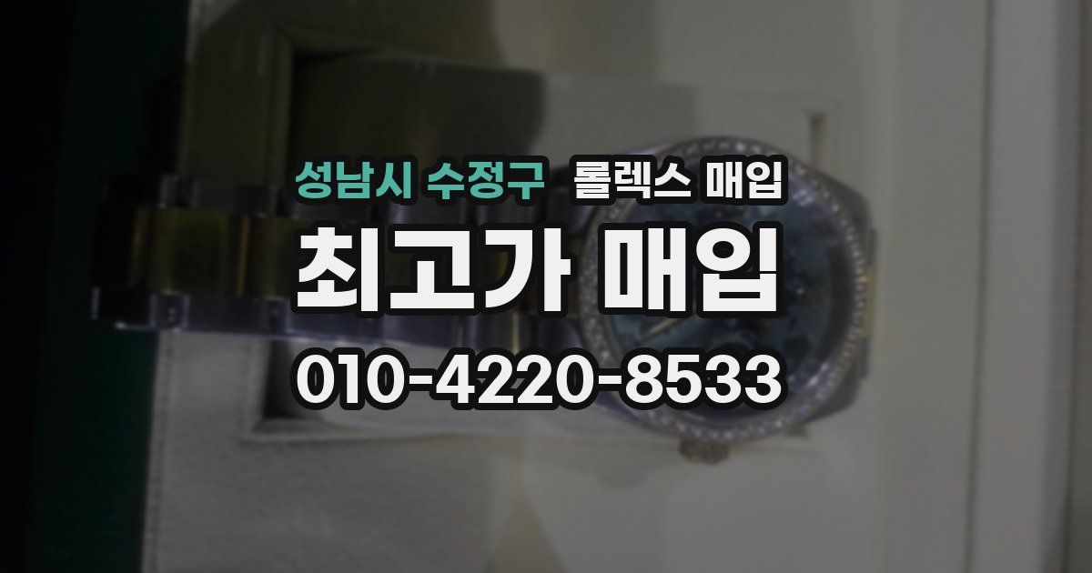 성남시 수정구 롤렉스 매입