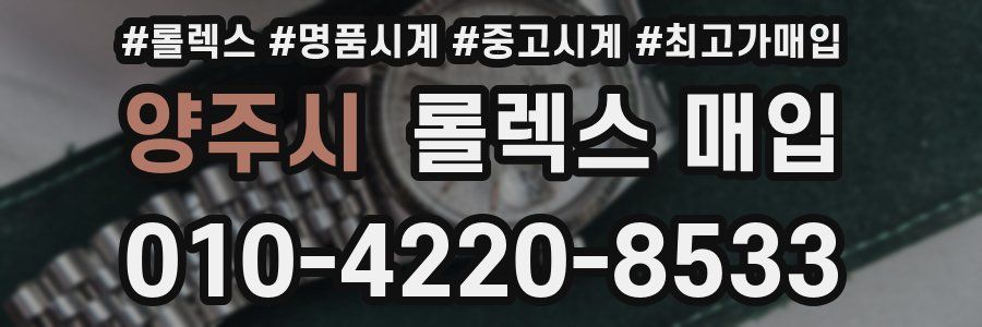 양주시 롤렉스 매입