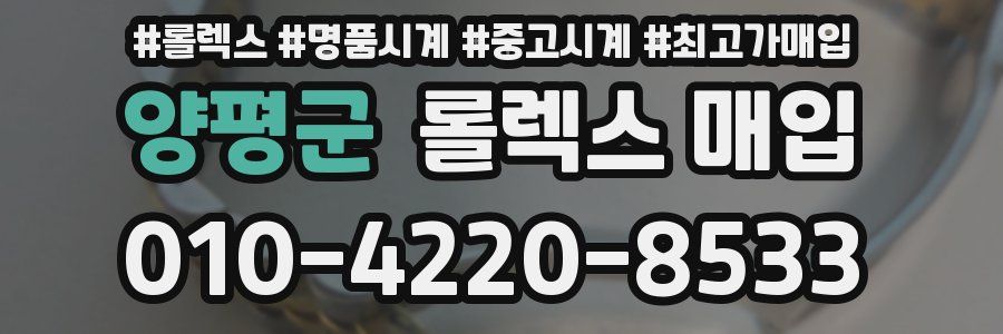 양평군 롤렉스 매입