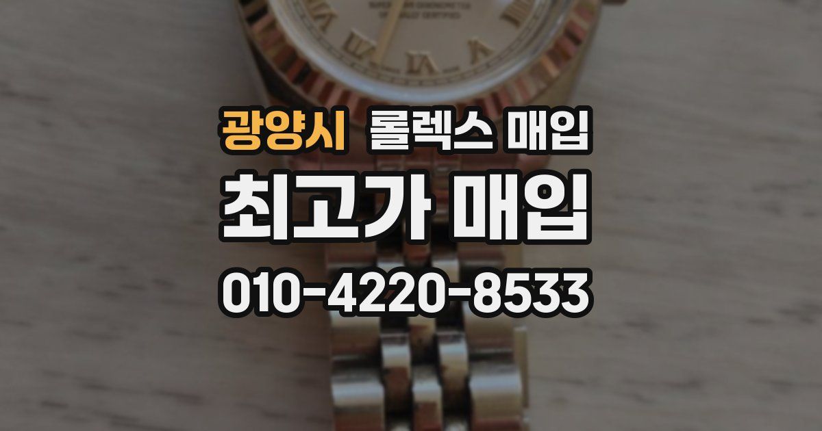 광양시 롤렉스 매입