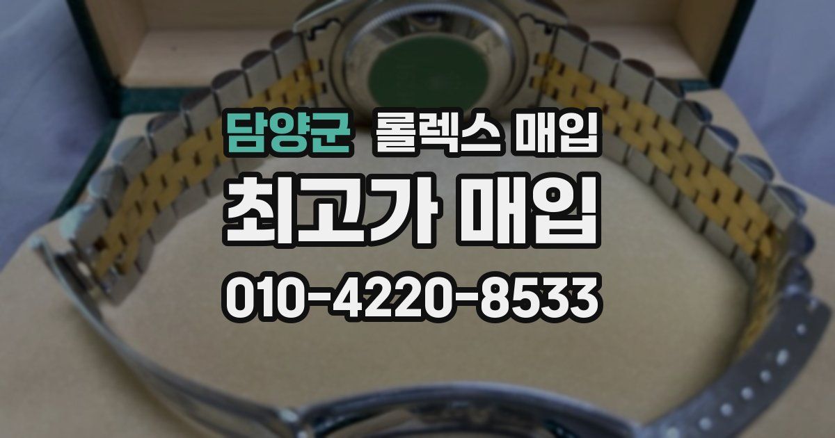 담양군 롤렉스 매입