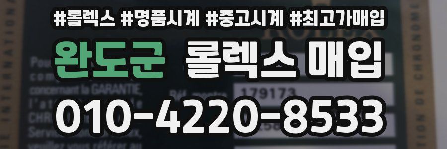 완도군 롤렉스 매입