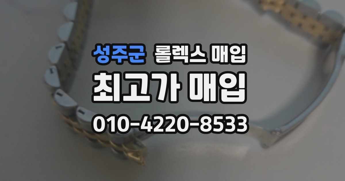 성주군 롤렉스 매입