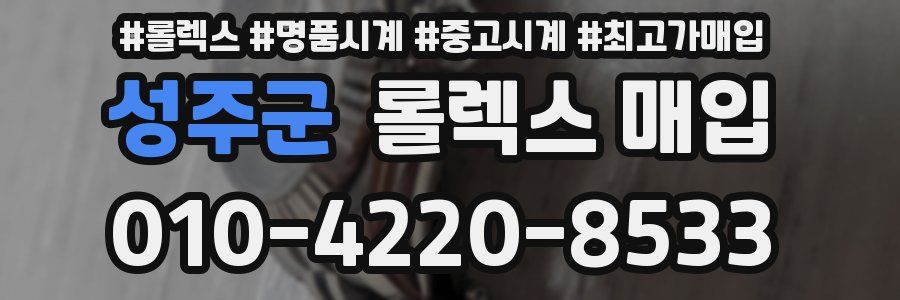 성주군 롤렉스 매입