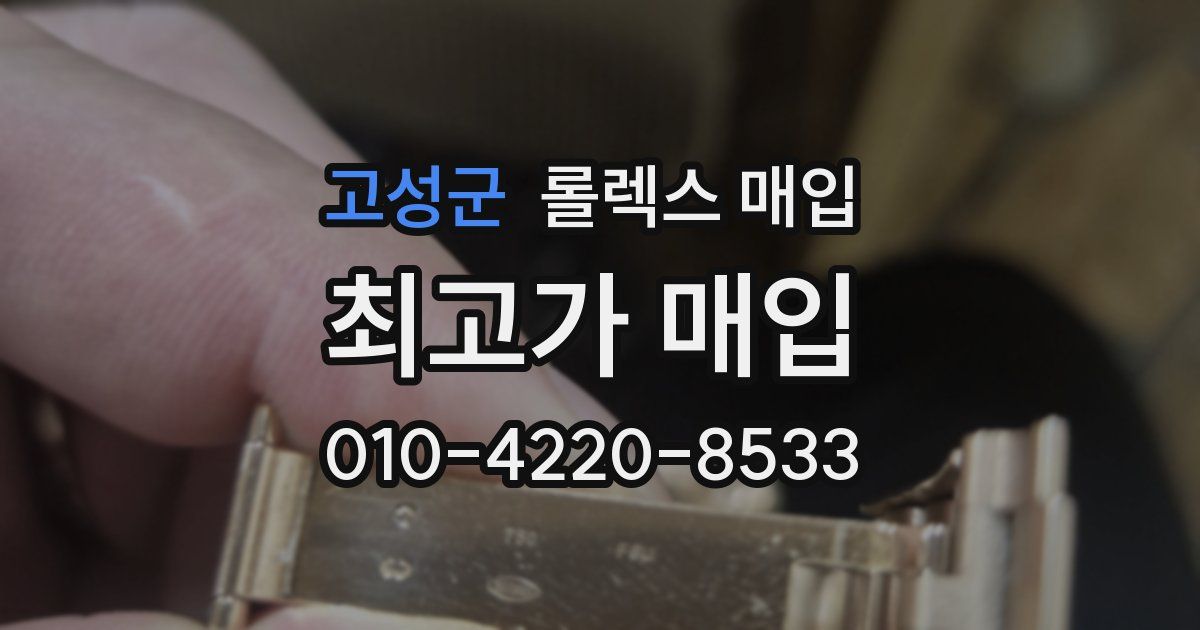 고성군 롤렉스 매입