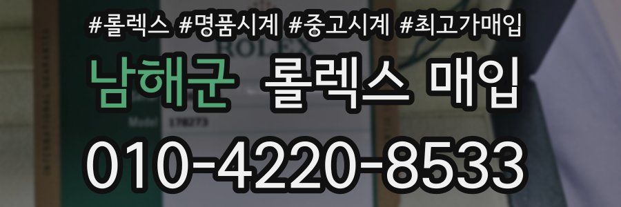 남해군 롤렉스 매입