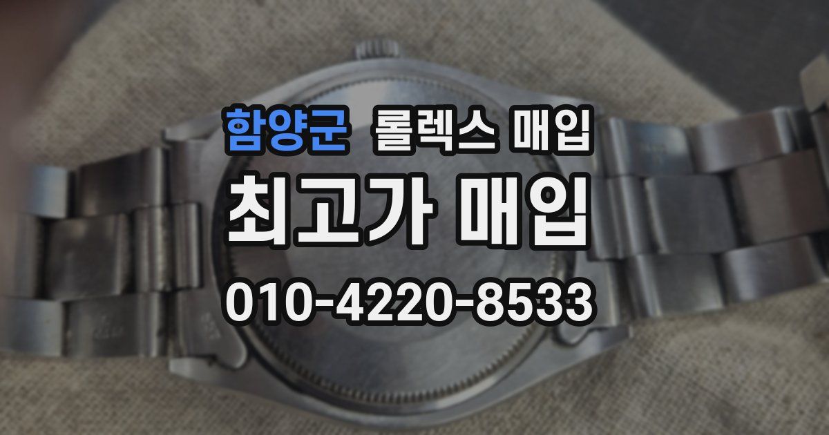함양군 롤렉스 매입