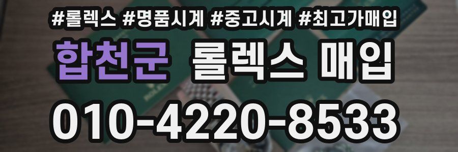합천군 롤렉스 매입