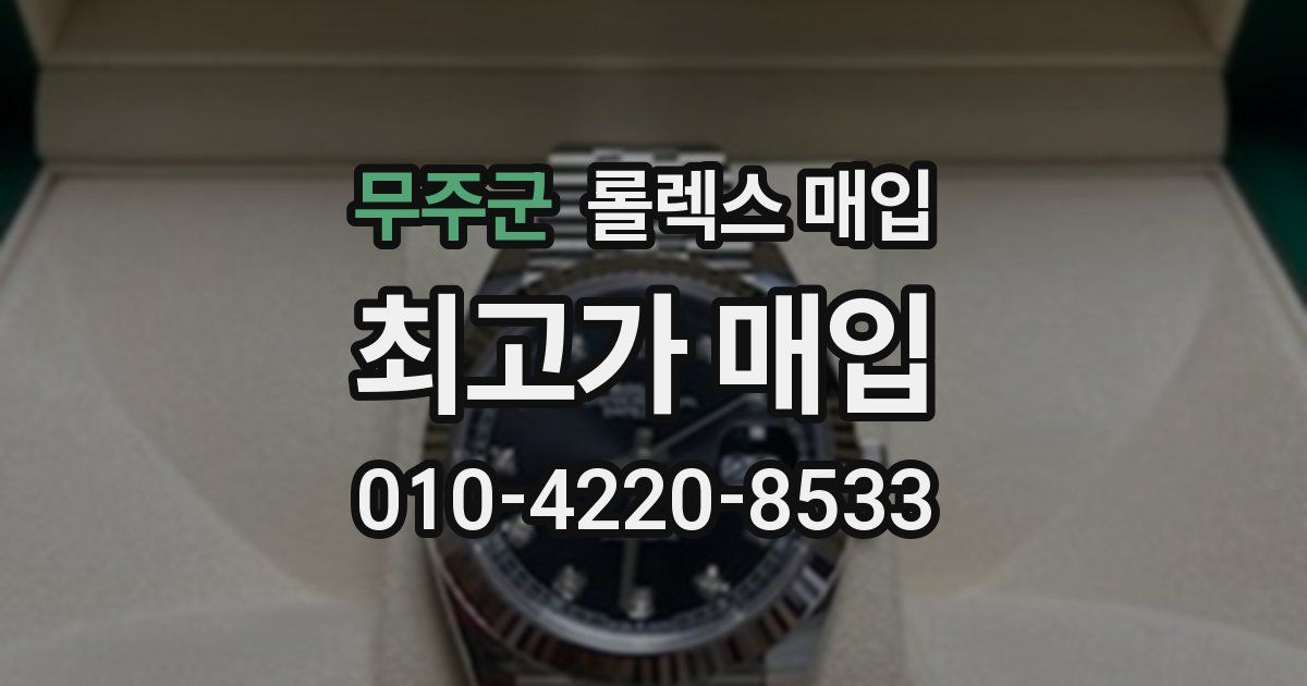 무주군 롤렉스 매입
