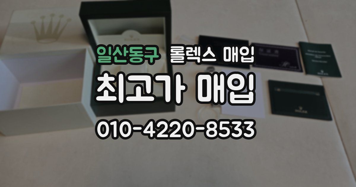 일산동구 롤렉스 매입