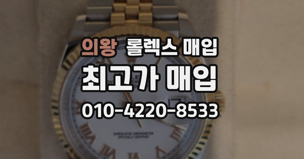 의왕 롤렉스 매입