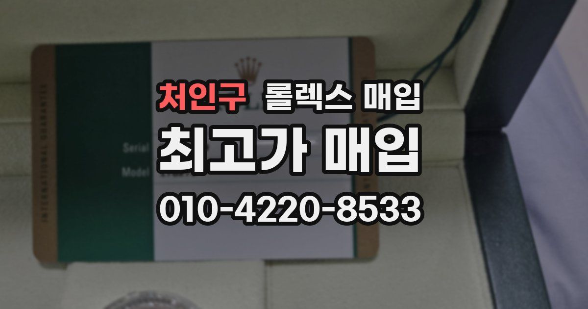 처인구 롤렉스 매입