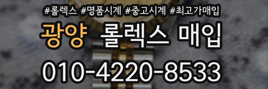 광양 롤렉스 매입
