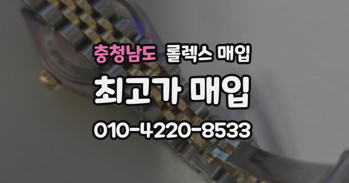 충청남도 롤렉스 매입