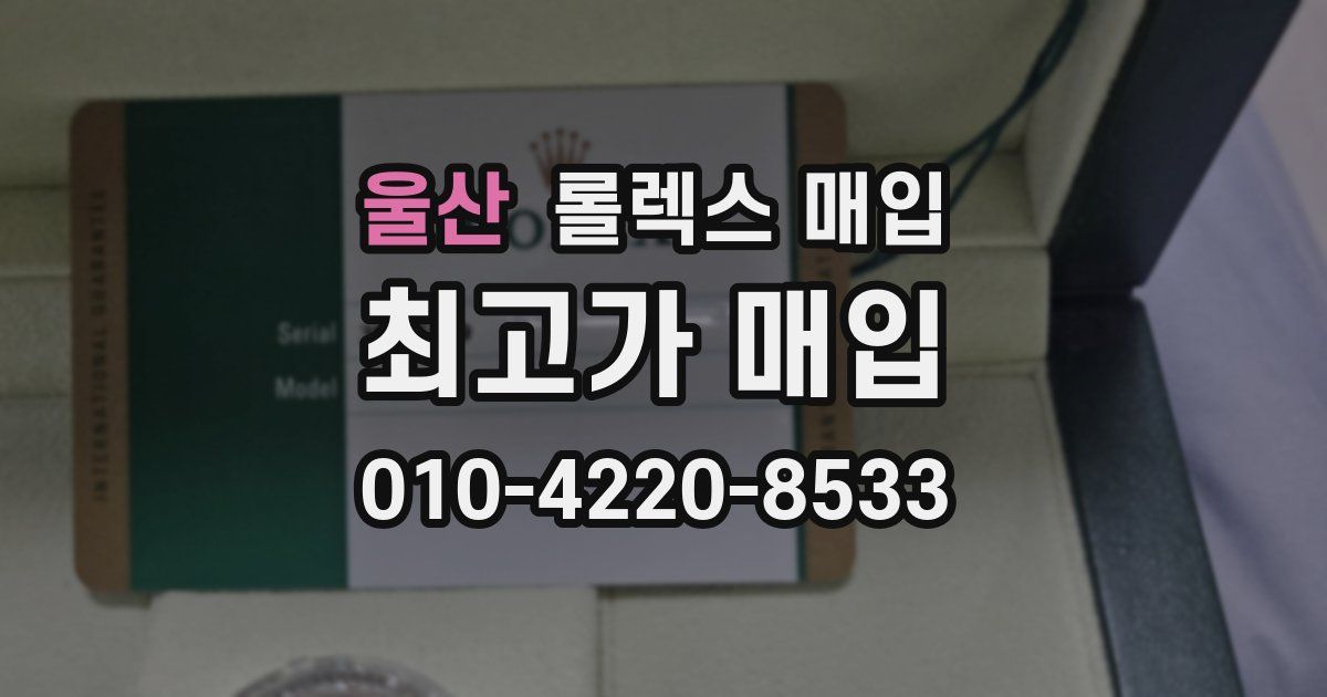 울산 롤렉스 매입