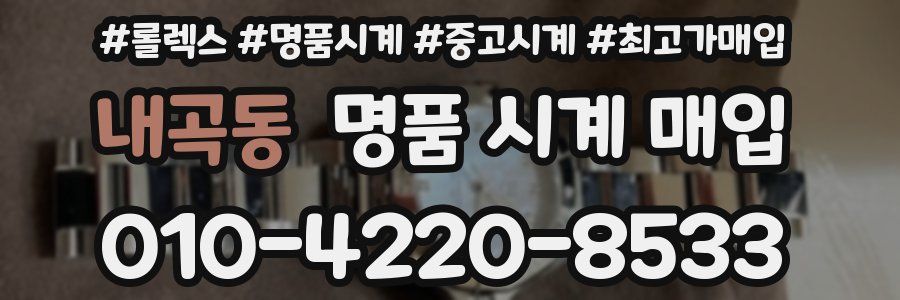 내곡동 명품 시계 매입
