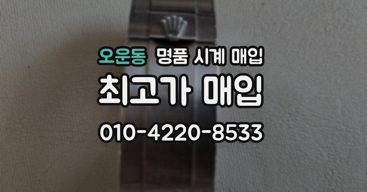 오운동 명품 시계 매입