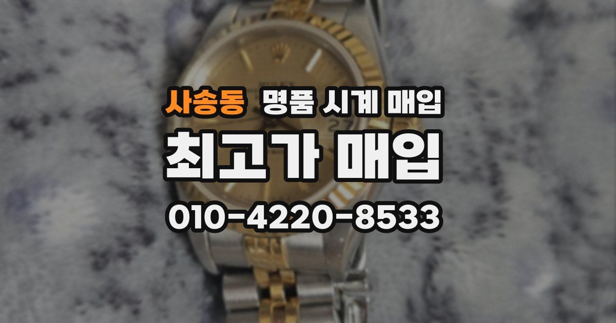 사송동 명품 시계 매입
