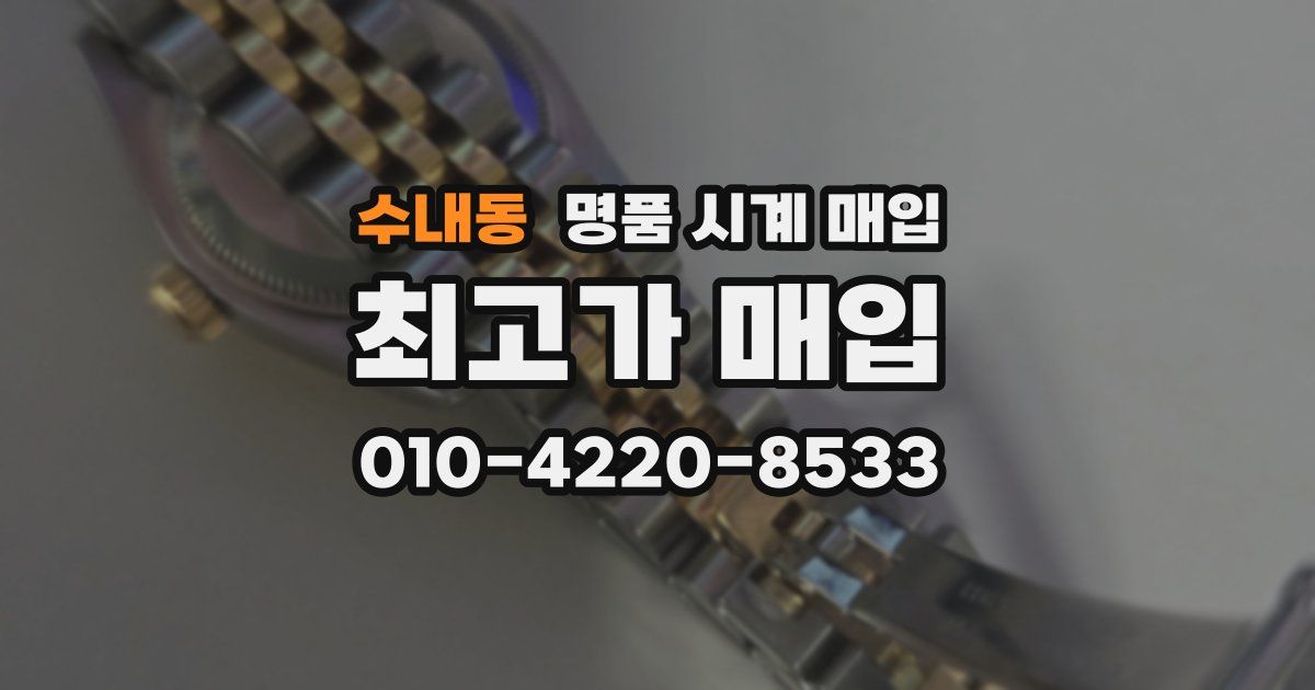 수내동 명품 시계 매입