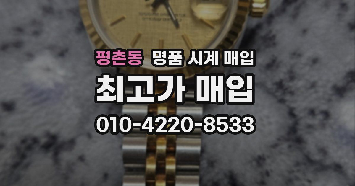 평촌동 명품 시계 매입