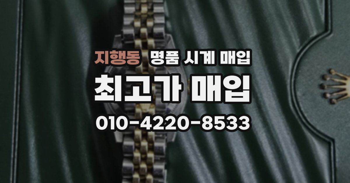 지행동 명품 시계 매입