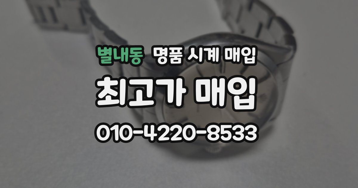 별내동 명품 시계 매입