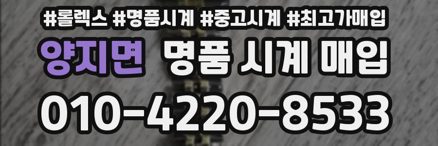 양지면 명품 시계 매입