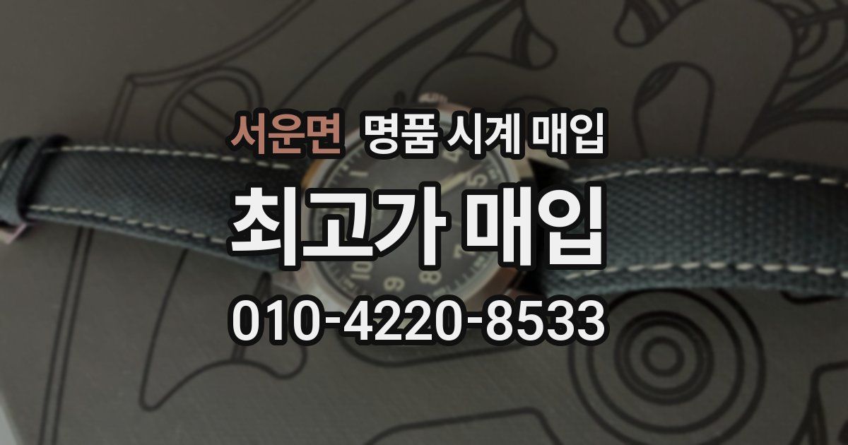 서운면 명품 시계 매입