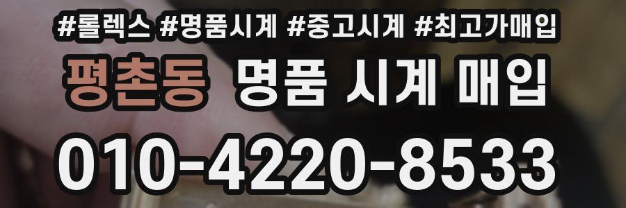 평촌동 명품 시계 매입